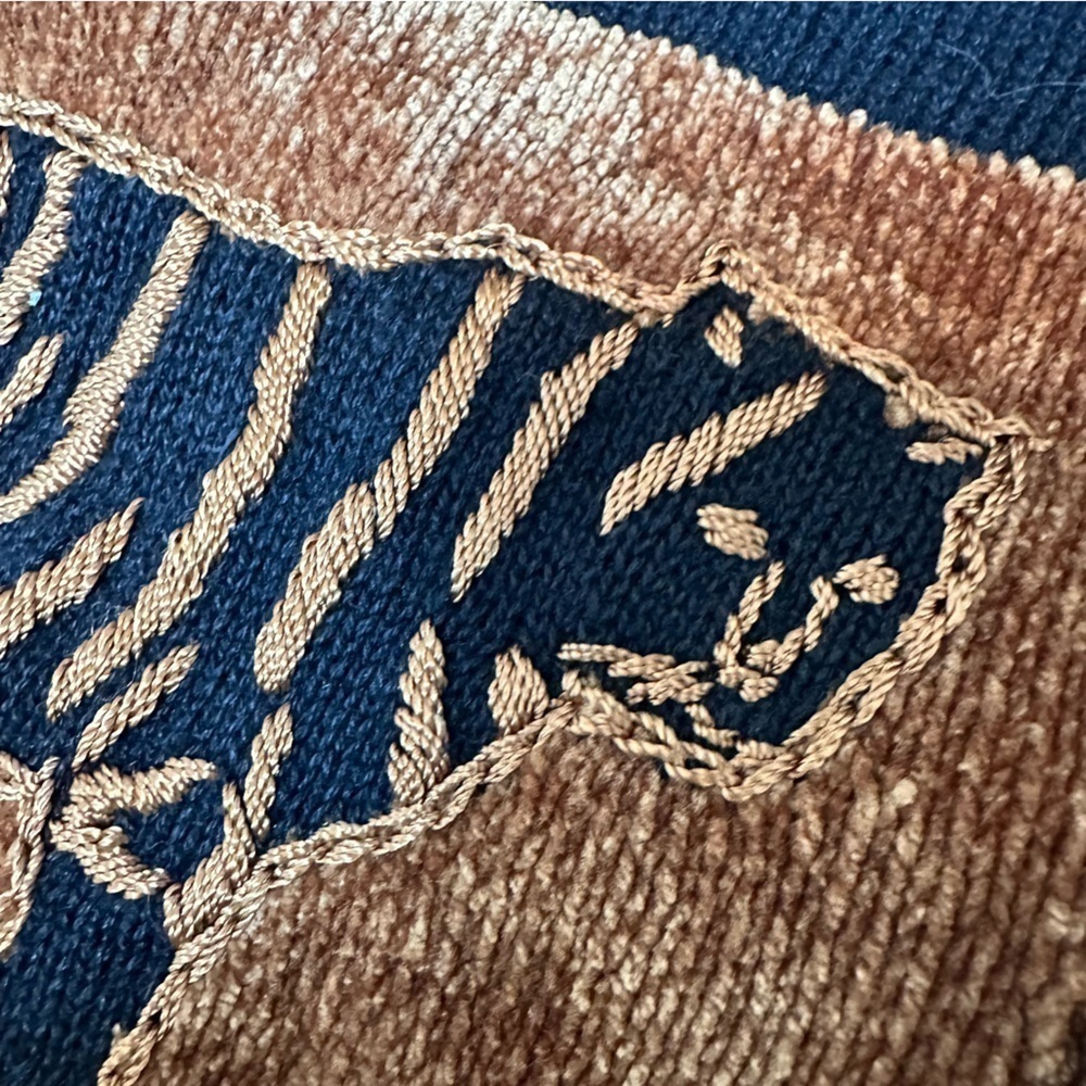 Safari Jungle Animals Long Sleeve Vintage Cardigan Sweater, Large - Picture 6 of 10